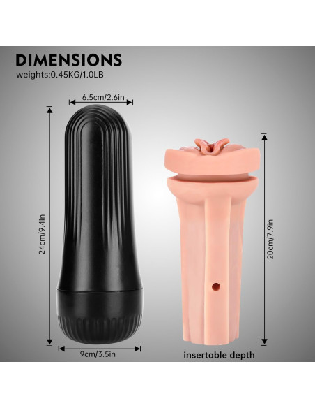 Masturbador Masculino Ultra Realista con Textura 3D - Penelope