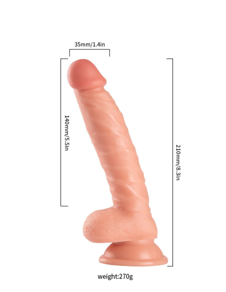 Consolador Largo Realista con Ventosa | Liam 21cm
